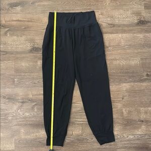 Athleta Black Track Pants with Elastic Cuffs and Tapered Fit